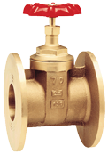 ART 335 PN16 Flanged Bronze Gate Valve Drilled (Undrilled on request)