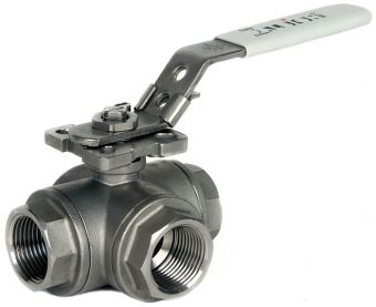 ART 988L PN82 Stainless Steel 'L' Port Ball Valve BSP Taper F/F Ends (ISO 7/1)