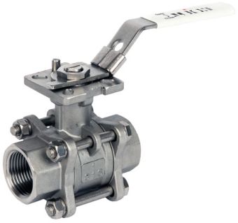 ART 993H PN82 3 Piece Stainless Steel Ball Valve BSP Taper F/F Ends (ISO 7/1)